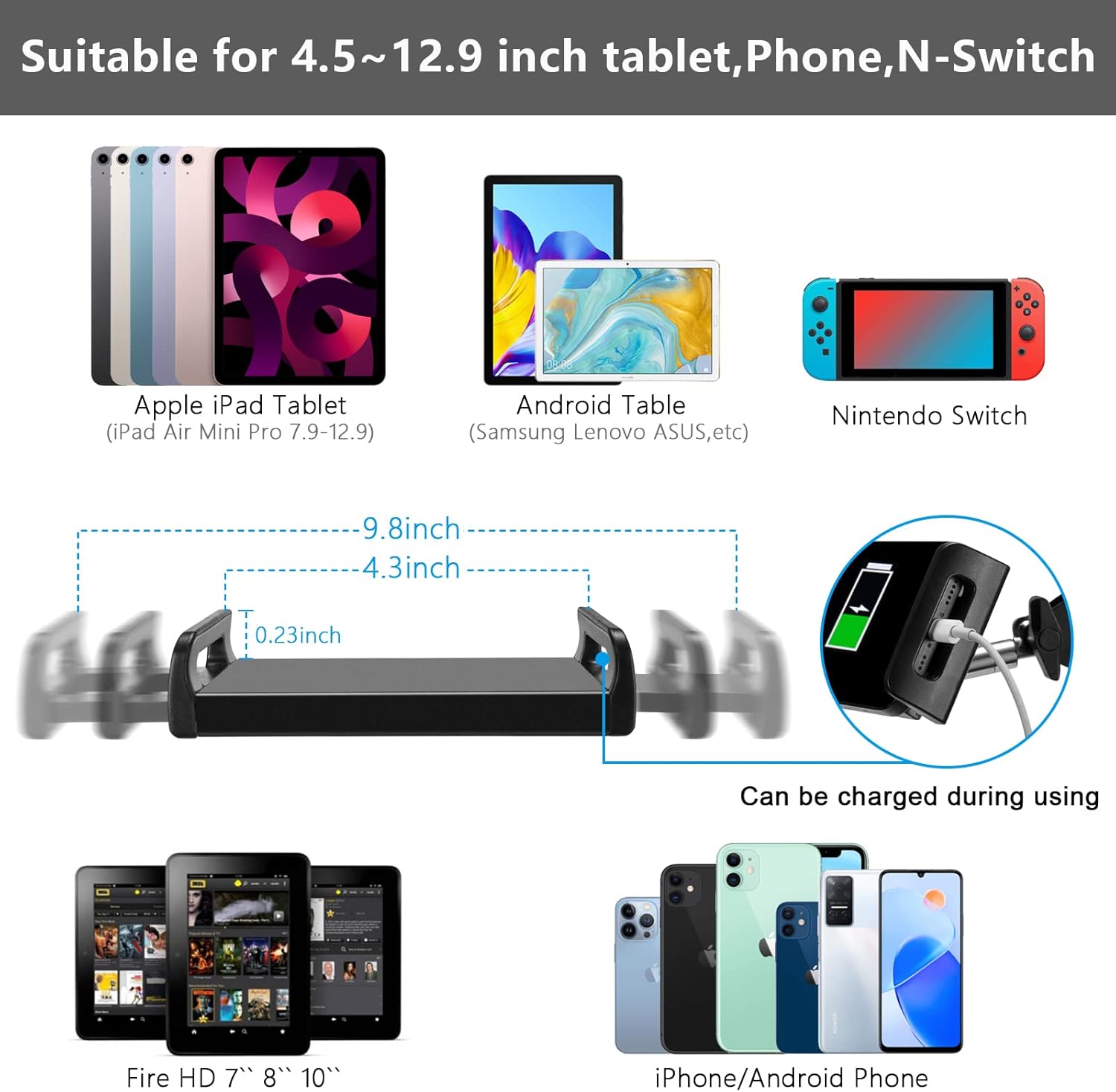 Thumbnail 6 de SAMHOUSING Tablet Floor Stand 360°