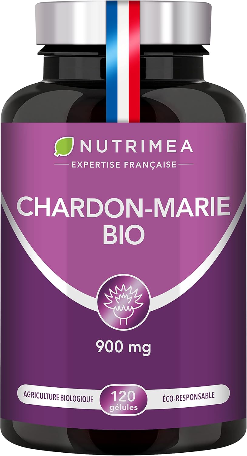 Detalle de Chardon Marie BIO Nutrimea – Charbon actif végétal 95% (120 gélules vegan) pour confort digestif