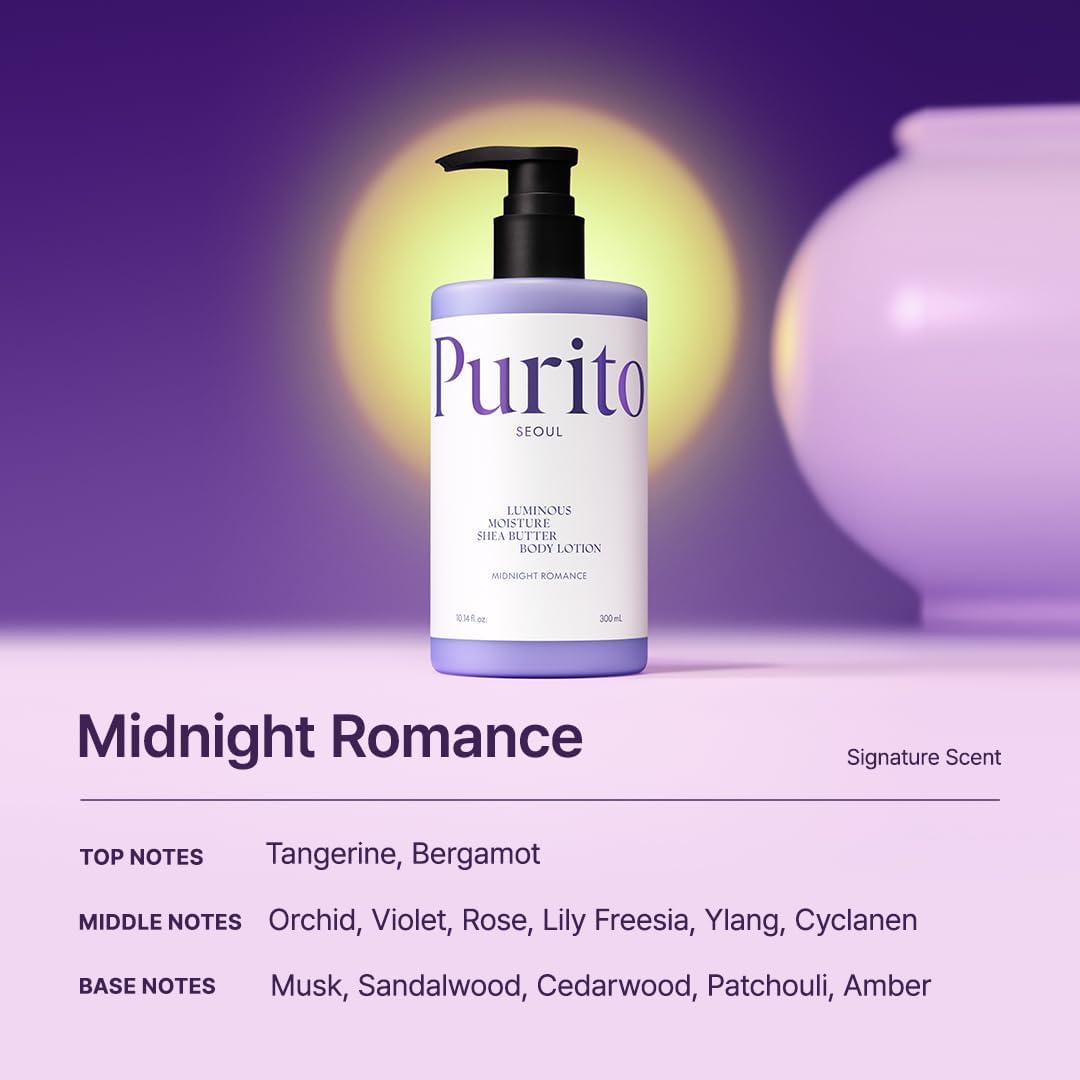 Thumbnail 3 de PURITO Lozione corpo al burro di karité luminoso – Midnight Romance 300 ml