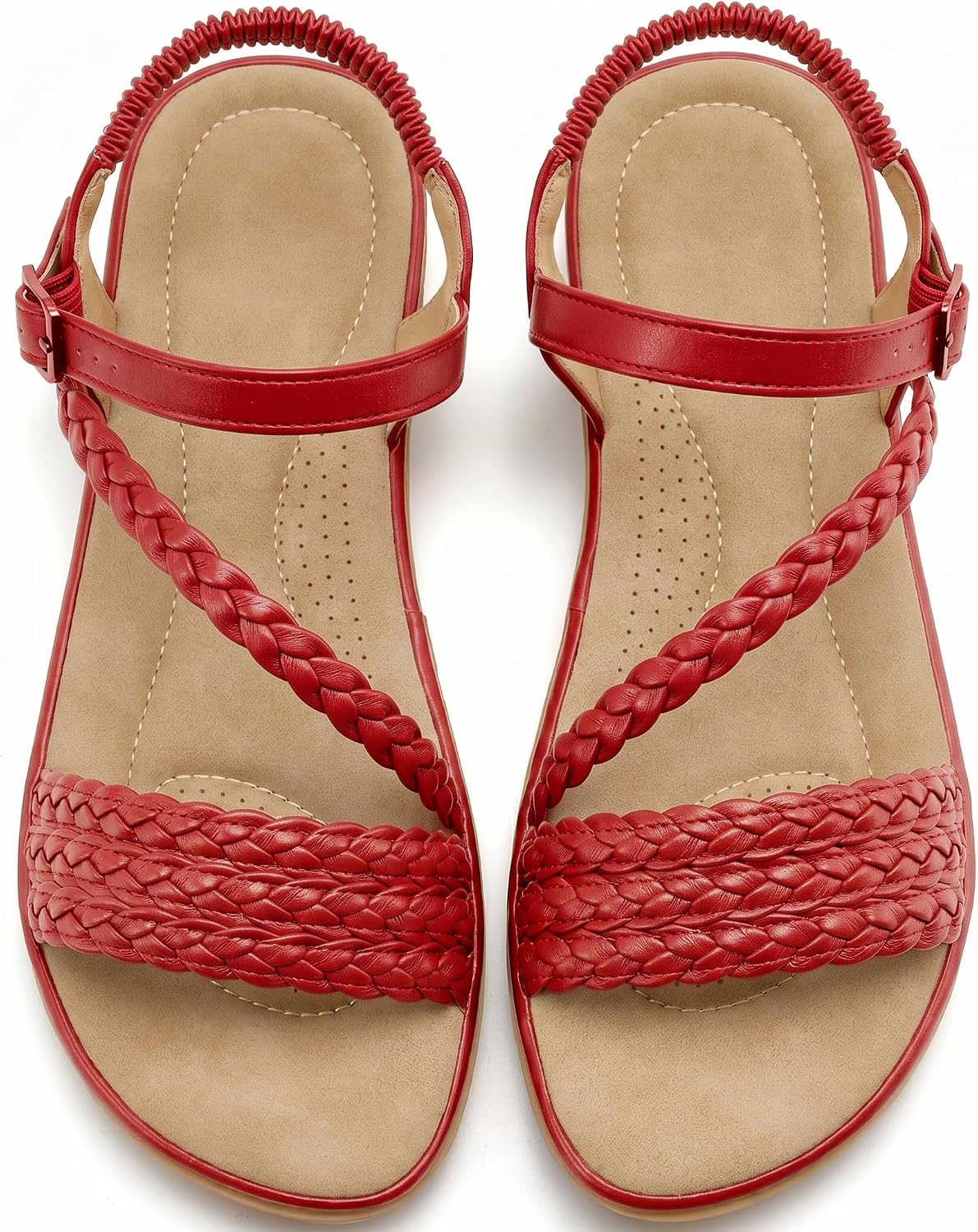 Thumbnail 6 de Aomigoct Dressy Womens Sandals: Comfortable Strappy Flats for All‑Day Casual Style
