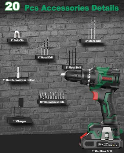 Thumbnail 7 de CEEIGOO Taladro Percutor 21V 🛠️
