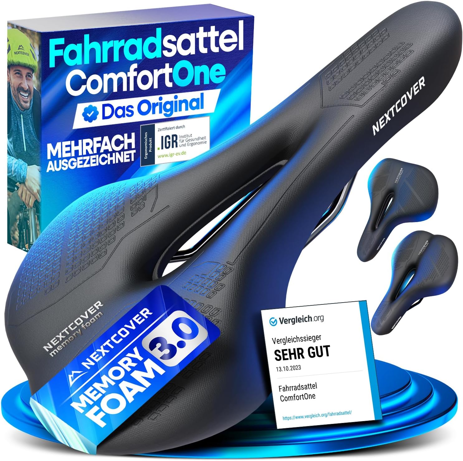 Detalle de NEXTCOVER Fahrradsattel Memory Foam 3.0