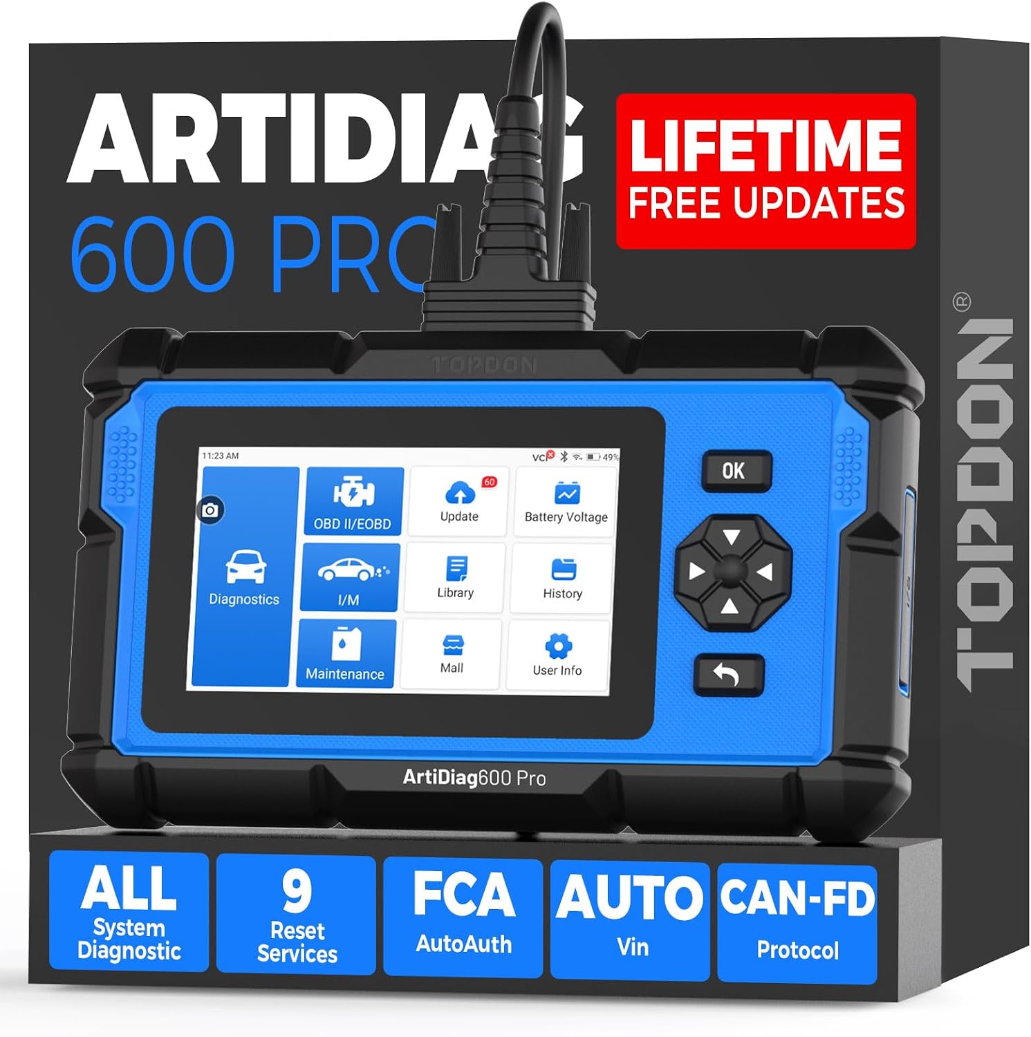 Detalle de TOPDON ArtiDiag600 Pro OBD2 Scanner 5"