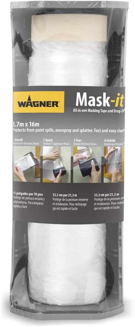 Thumbnail 4 de Wagner Mask It-Set: pellicola per mascheratura e dispenser per parete e soffitto 0,55x21m