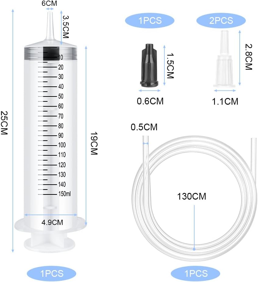 Detalle de OFFCUP plastspruta 150 ml med 130 cm kateter, utan nål