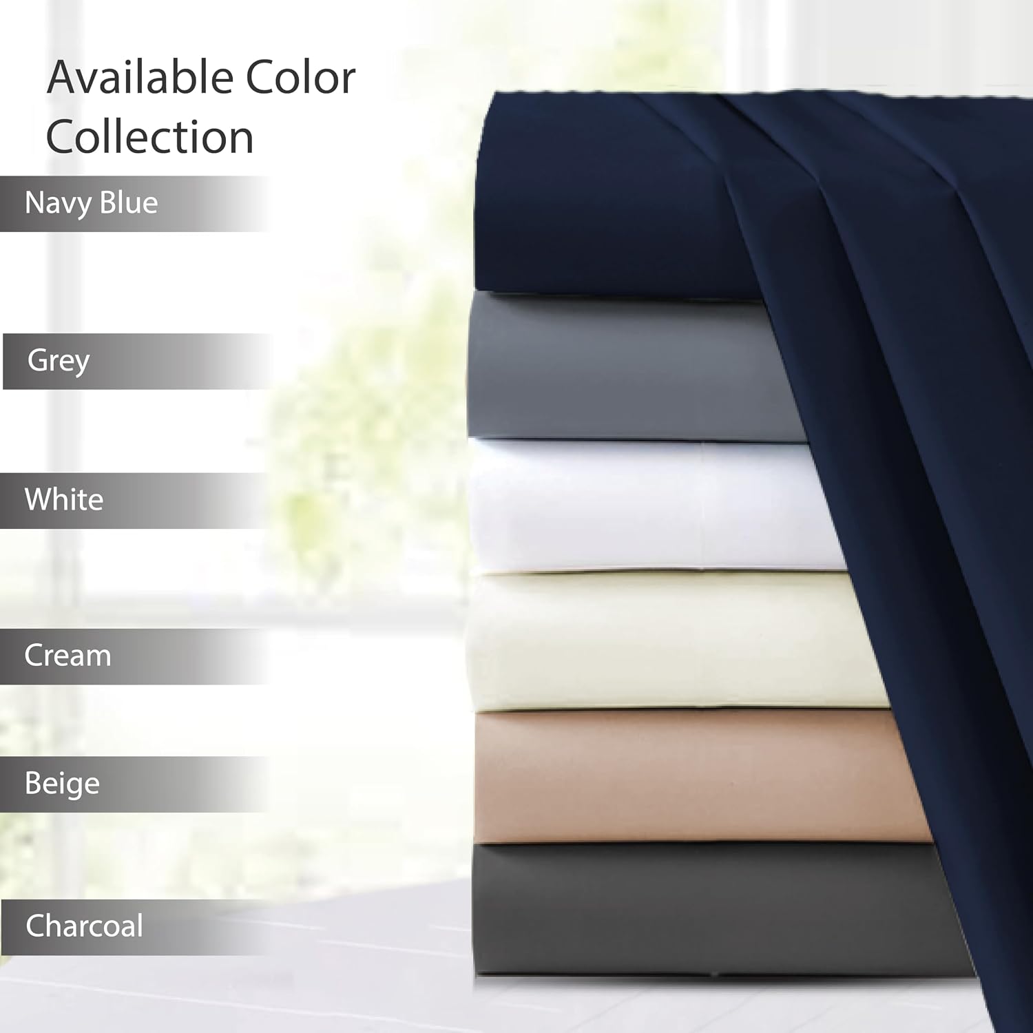 Detalle de APEX FURNISHINGS Egyptian Cotton 300 Thread Count Flat Sheet for Single Bed (180cm x 255cm)