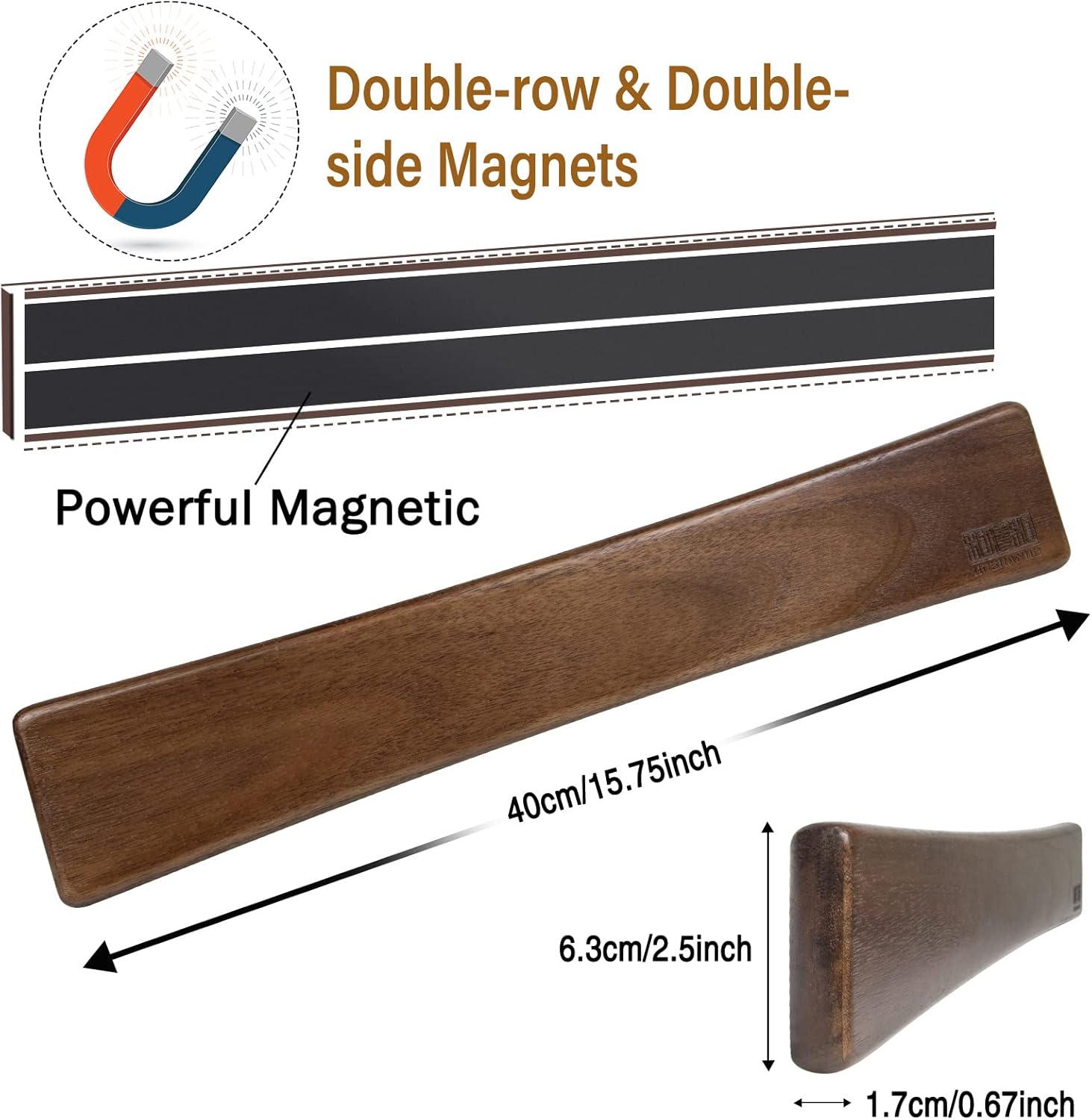 Detalle 2 de HOSHANHO Magnetic Knife Strip 16 Inch ๐ฝ