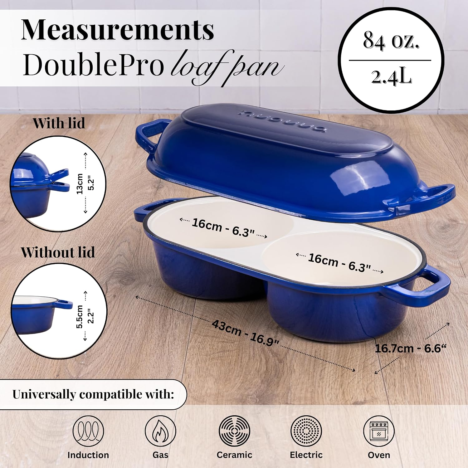 Detalle 2 de Nuovva Double Loaf Cast Iron 16.5cm 🍞