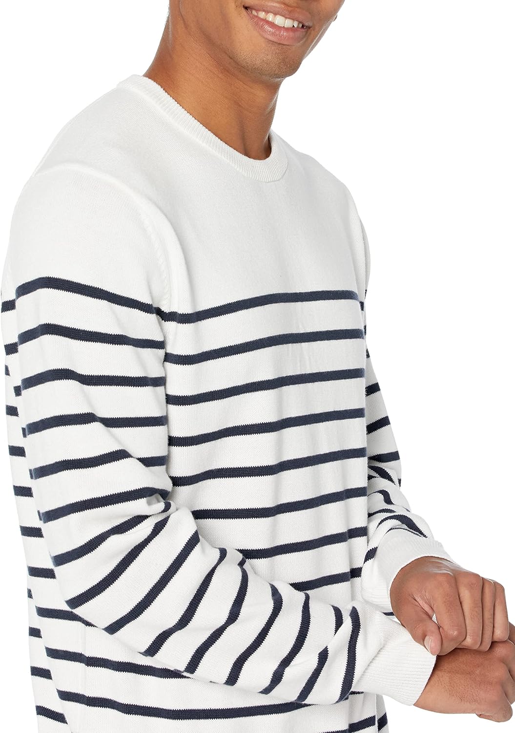Thumbnail 2 de Amazon Essentials Herren Langärmliger Pullover mit Rundhalsausschnitt – 100% Baumwolle, Tailliert mit lockerer Brustpartie