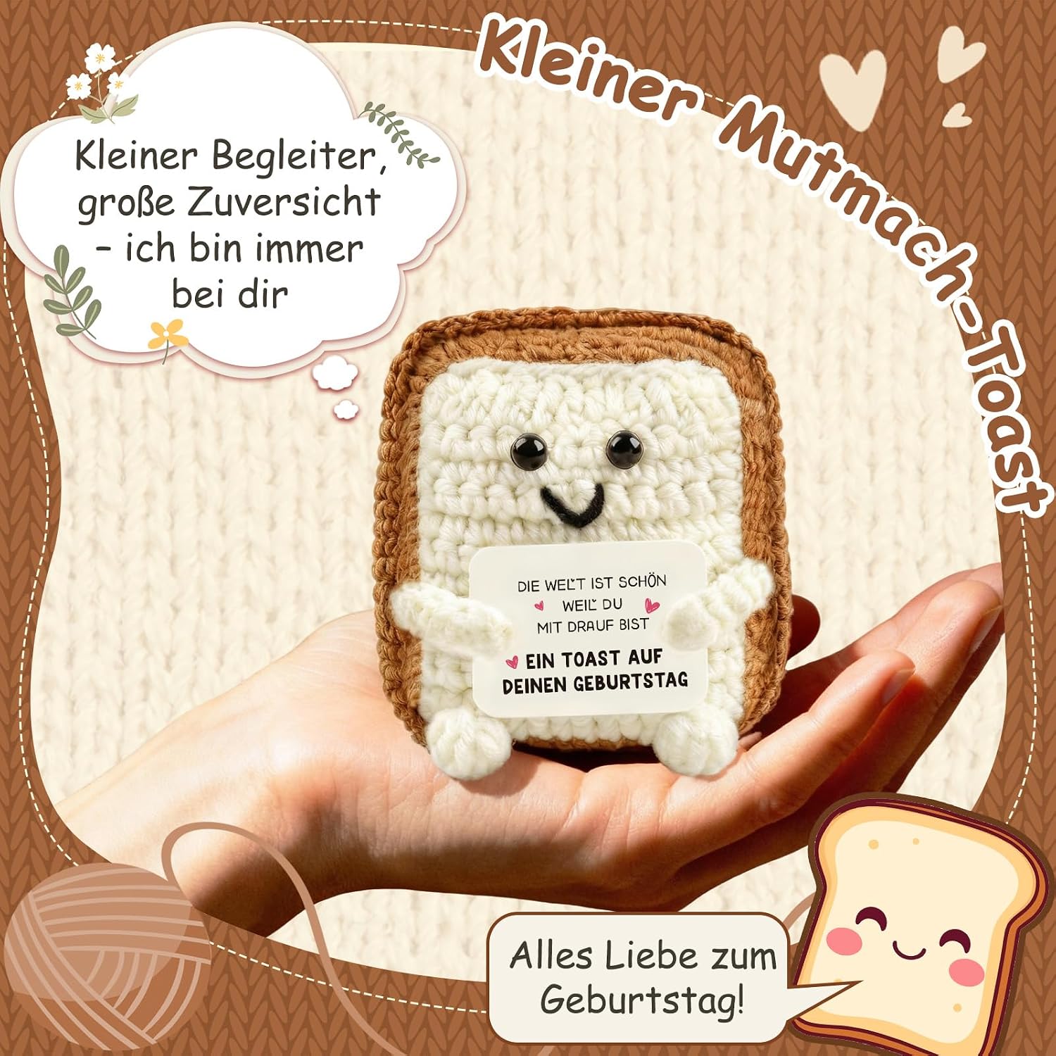 Detalle 2 de Giftota Pocket Hug Toast Puppe als Geschenk