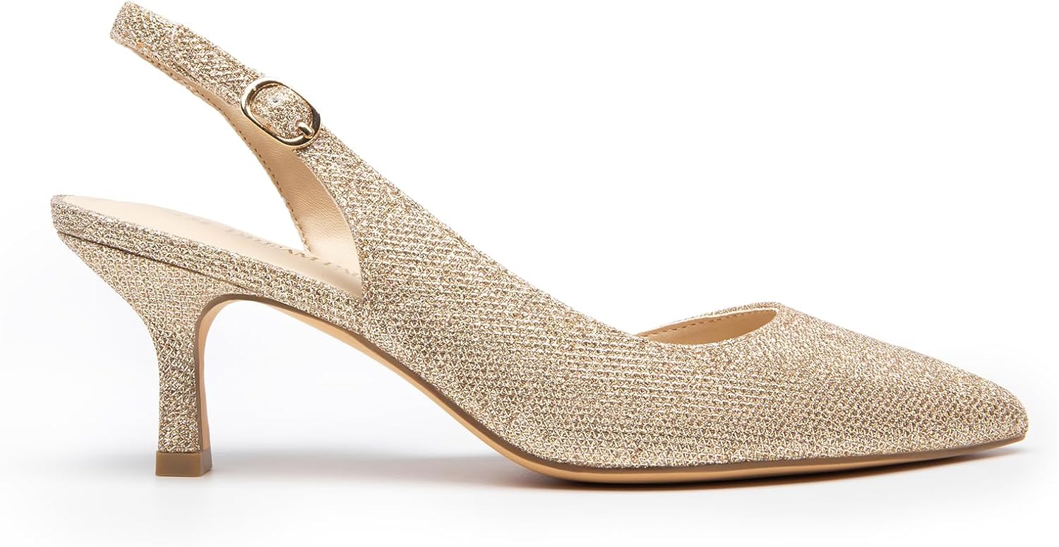 Thumbnail 3 de DREAM PAIRS Kitten Heels Slingback Pumps