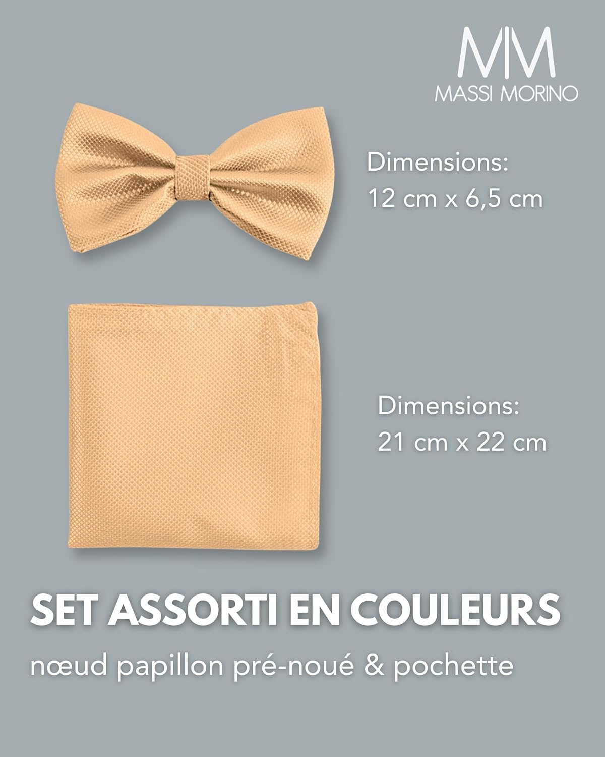 Detalle 2 de Massi Morino Nœud papillon avec pochette