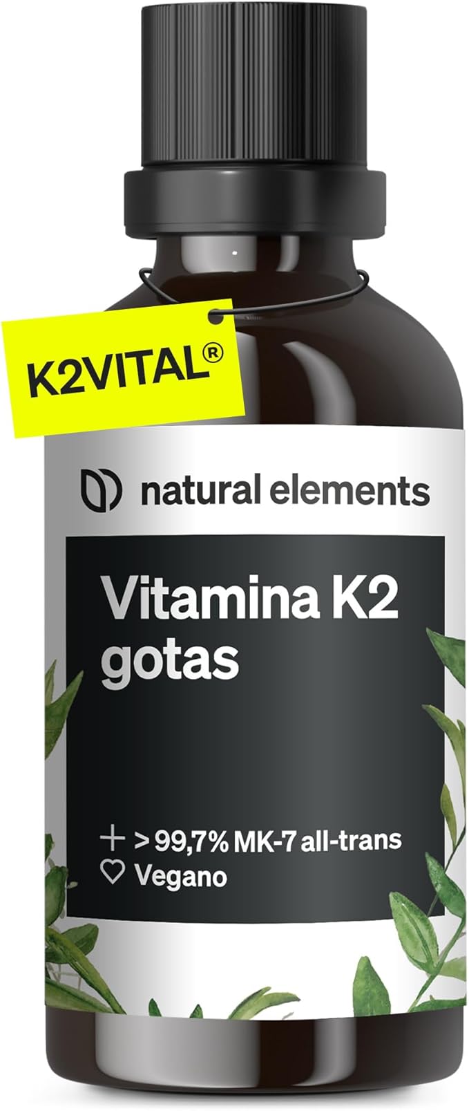 Detalle de Vitamina K2 MK7 K2VITAL® 200µg gotas veganas, Alemania