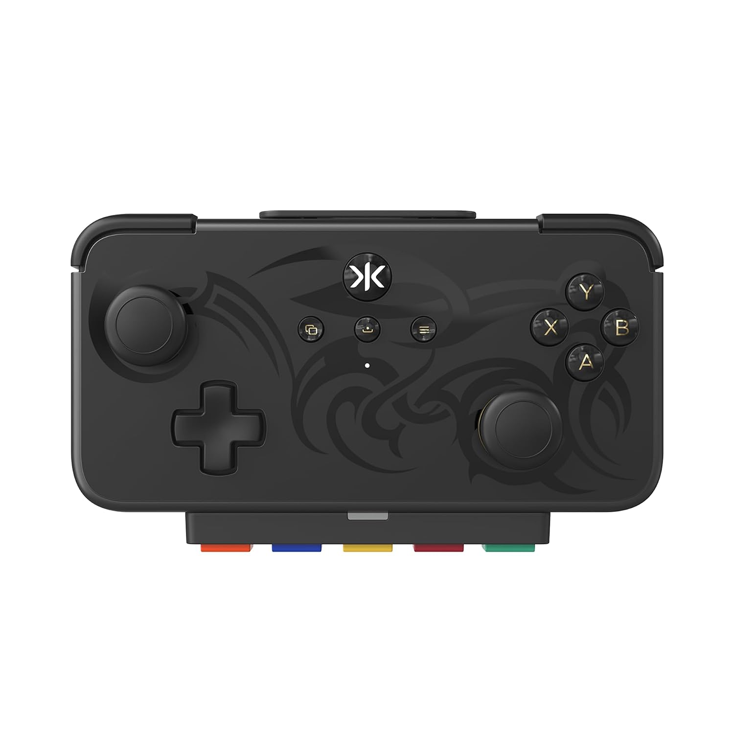 Detalle de CRKD NEO S Controller with 5-Fret Guitar Grip Attachment (Black Tribal Edition) for PC, iPhone, Android, Switch/Switch 2 & More