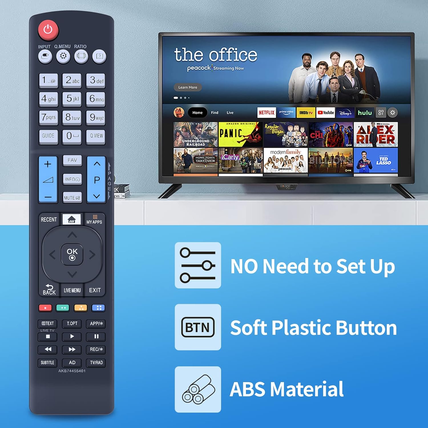 Thumbnail 2 de TCNOUMT AKB74455401 Remote Control Replacement for LG TV (32LF630V, 40LF630, 40LF630V, 43LF630V, 49LF630V)