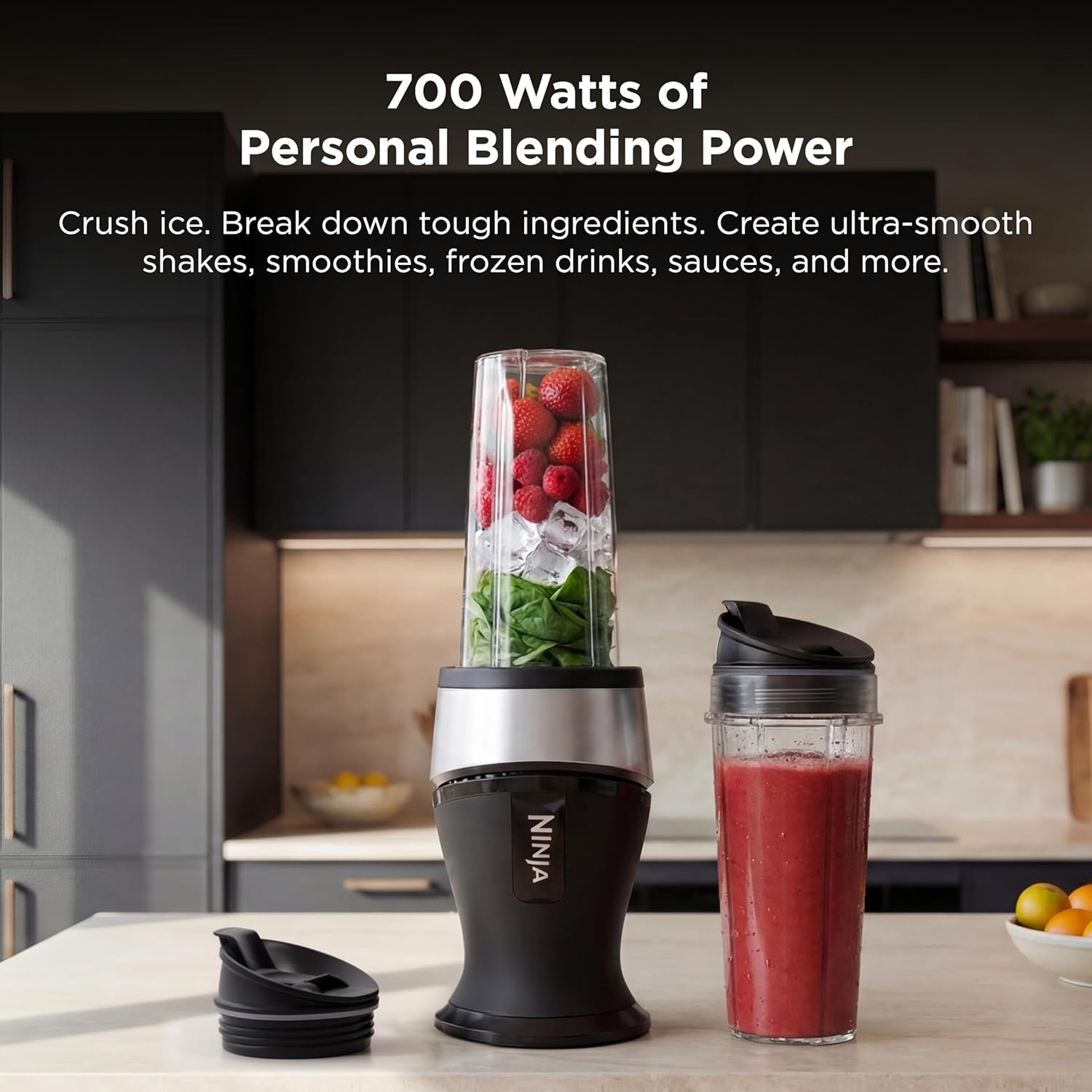 Thumbnail 1 de Ninja QB3001SS 700-Watt Personal Blender with 16-oz Cups and Spout Lids