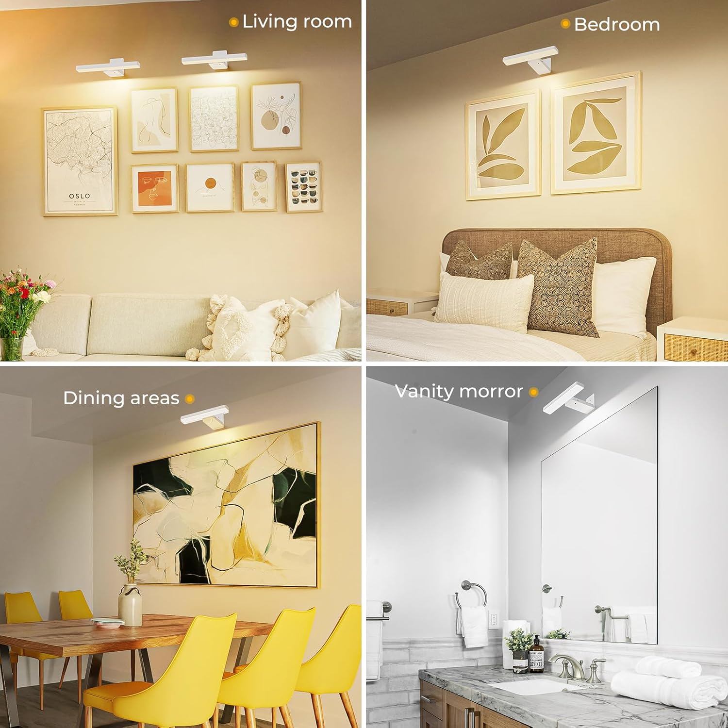 Thumbnail 6 de Picture Light for Wall battery-operated cordless dartboard & artwork lights (2-pack) with remote