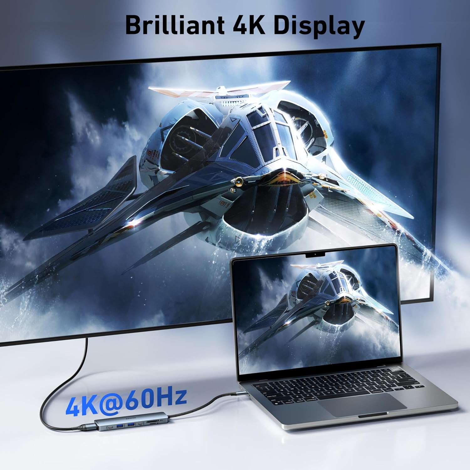 Detalle de BENFEI Hub USB-C 7 in 1 HDMI 4K60Hz 100W