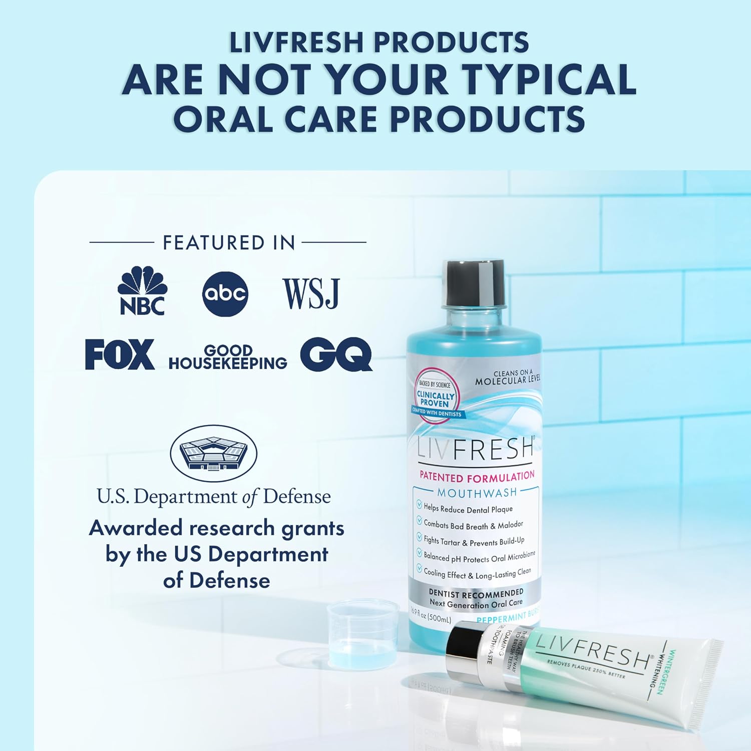 Thumbnail 6 de LIVFRESH Mouthwash, Clinically Proven Peppermint Burst (16.9 fl oz)