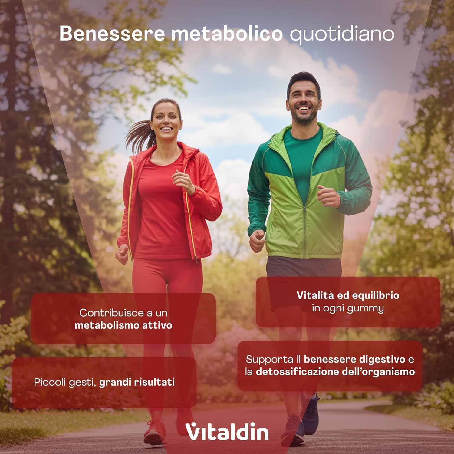 Detalle de VITALDIN Apple Cider Vinegar Gummies – 1000 mg per dose, 60 caramelle vegane (gusto mela) con vitamina B12