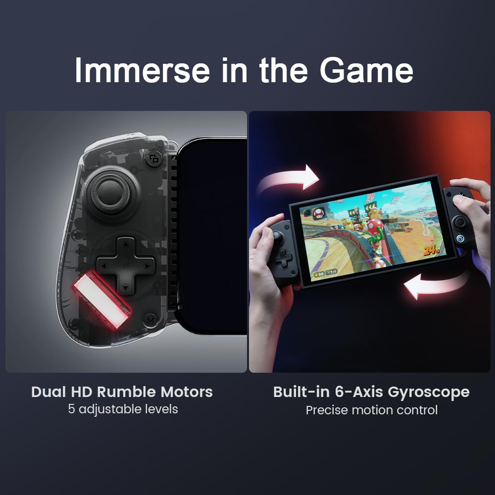 Detalle de GameSir X5s Bluetooth Phone Controller with Hall Effect Sticks and Triggers