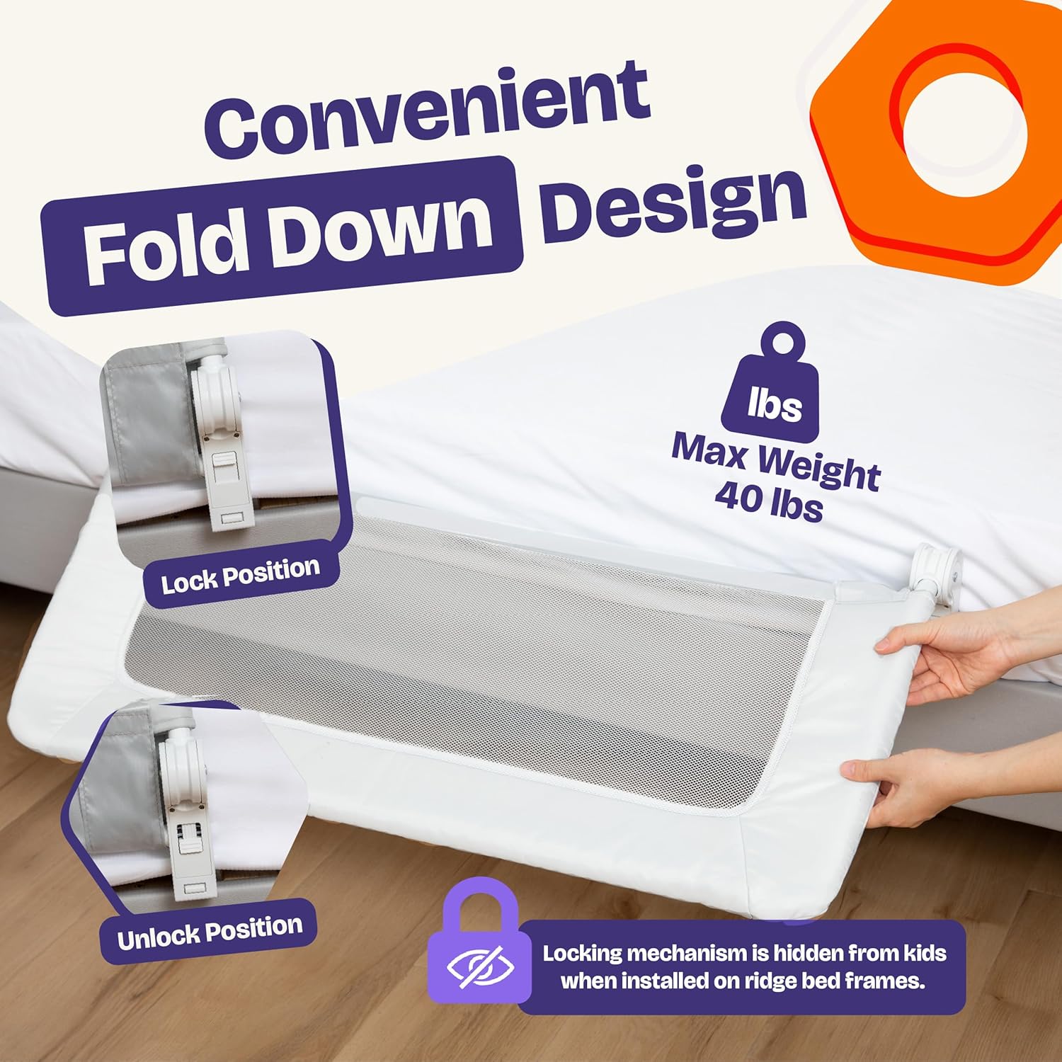 Thumbnail 4 de ComfyBumpy 1-Pack Bed Rail 35.5" for Toddlers