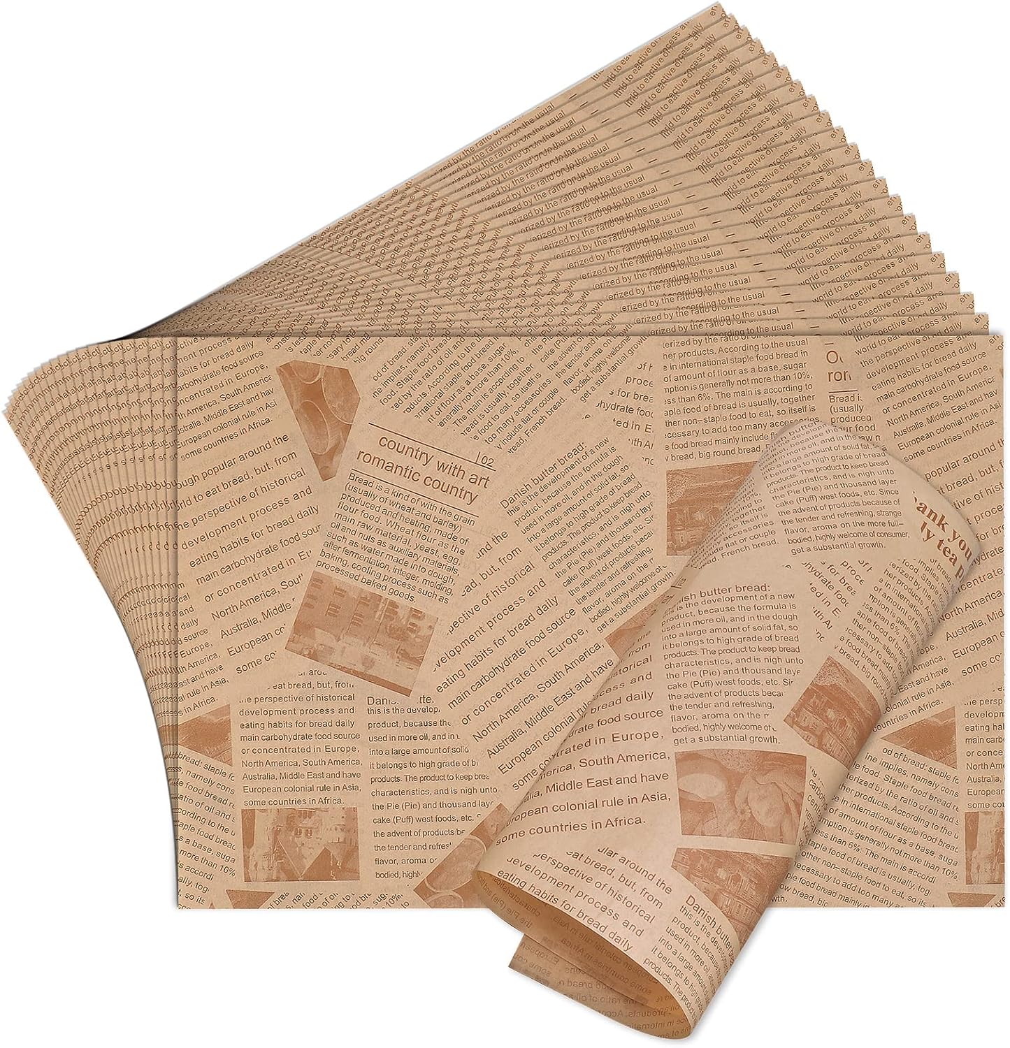 Detalle de Hejo JY-HK006-100-EU fettåliga pappersark, 100 st, 33 x 23 cm