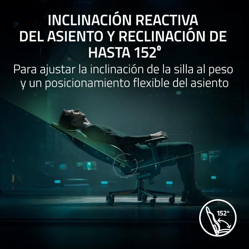 Detalle de Razer Iskur V2 🪑 Silla Gaming Negra Ultracomfort