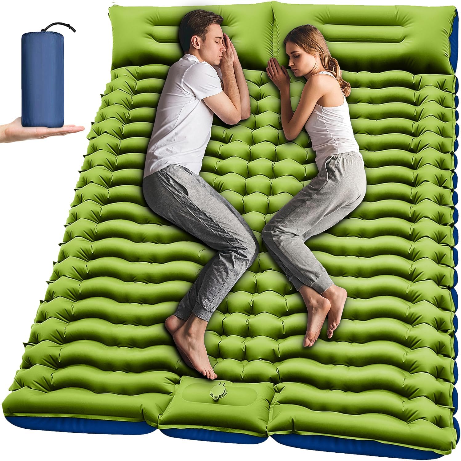 Detalle de Yuzonc Double Sleeping Pad - Self-Inflating 4" Thick for Two