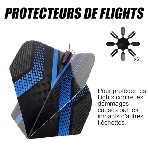 Thumbnail 6 de Grebarley Lot de 12 fléchettes Professionnelles – 6 x 20 g / 6 x 22 g, tiges en aluminium et ailettes robustes