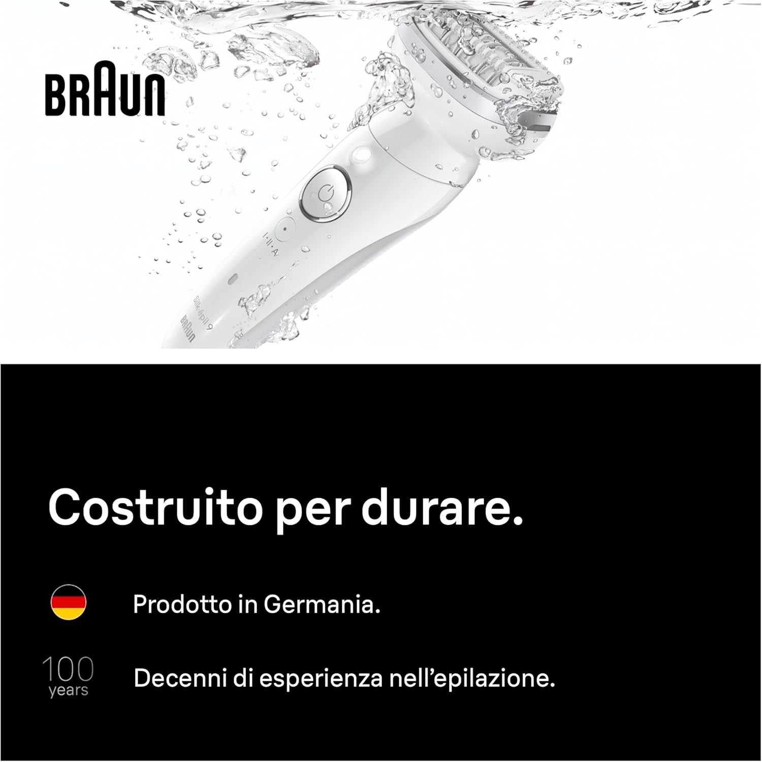 Thumbnail 6 de Braun Silk·épil 9 epilatore elettrico donna Wet & Dry con testina ampia e testina radente