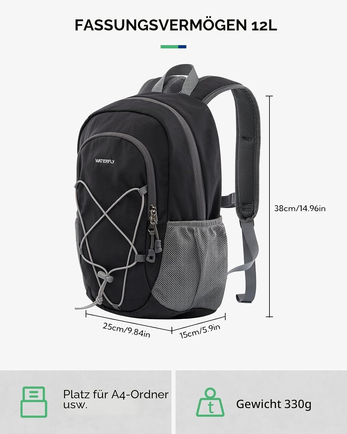 Detalle 2 de WATERFLY Rucksack 12L Wanderrucksack