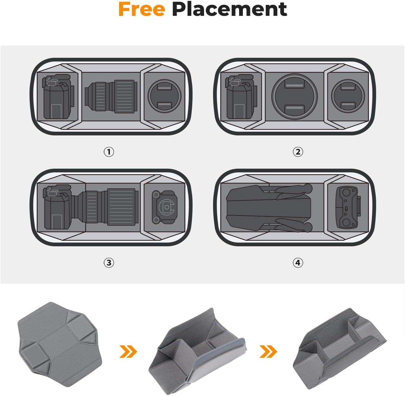 Detalle de K&F CONCEPT 2-in-1 Sling Bag 1 for DSLR camera