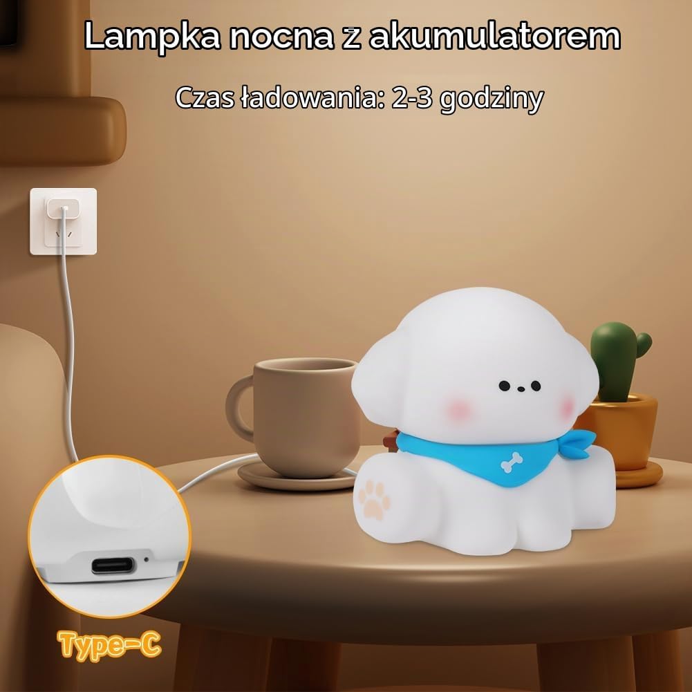 Thumbnail 6 de Ainiv lampka nocna LED dla dzieci, ściemniana, silikonowa, ładowana przez USB-C