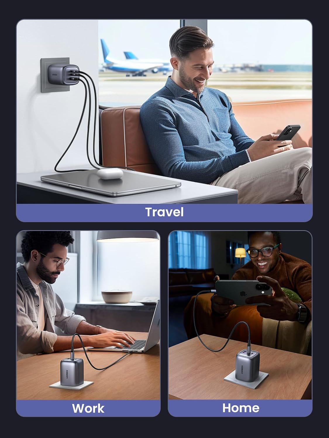 Thumbnail 6 de UGREEN Nexode 65W USB C charger with 3‑port USB‑C plug 🔌