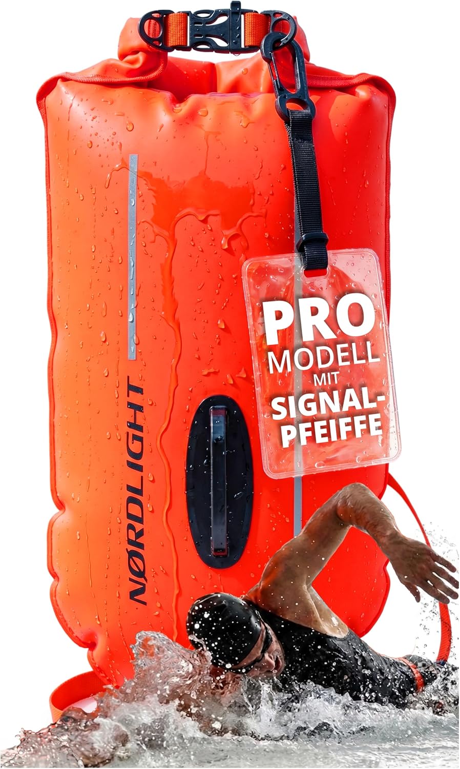 Nordlight Schwimmboje – Dry Bag, Aufblasbare Sicherheitsboje für Erwachsene