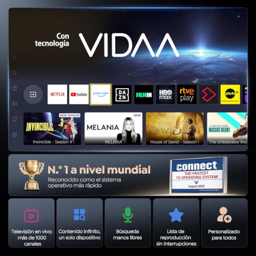 Detalle de TOPTRO Proyector 4K A2 con VIDAA: cine en casa y exterior con sonido Dolby y control por voz