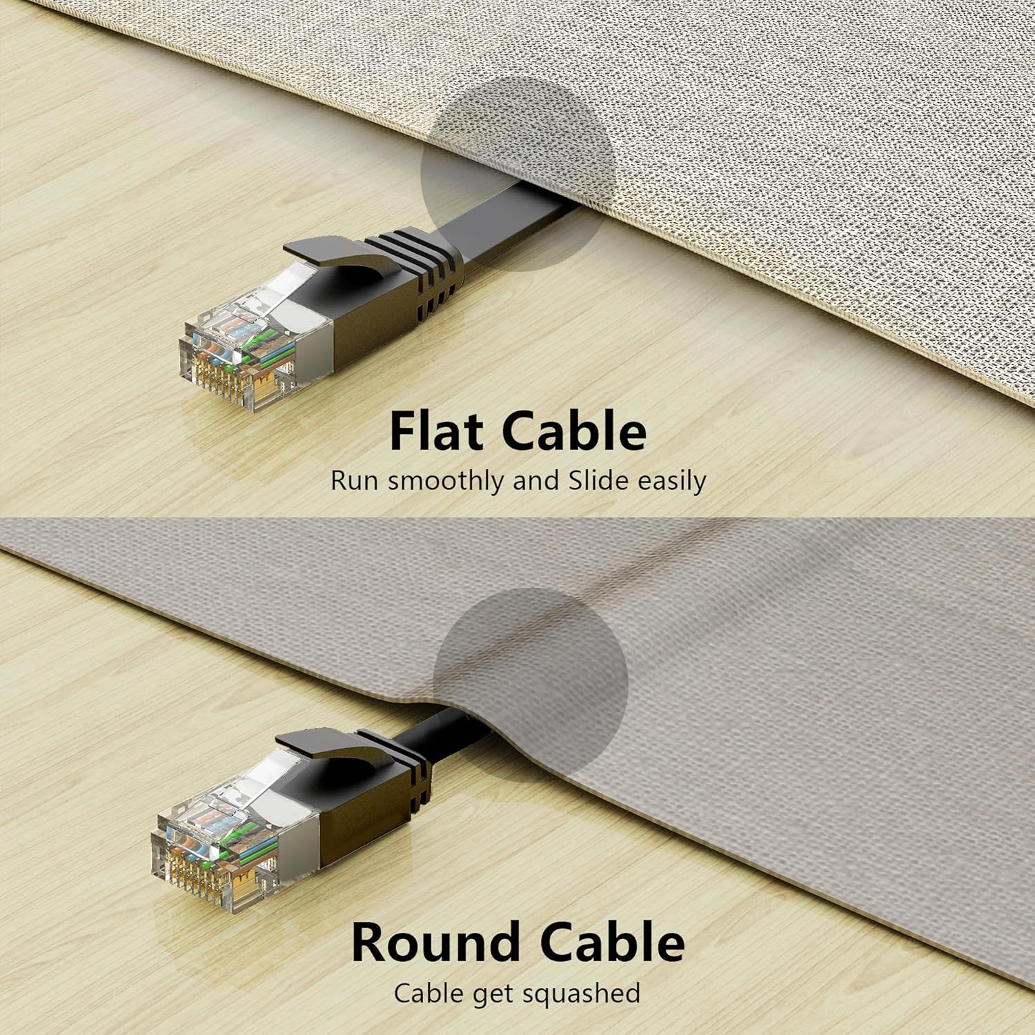 Thumbnail 5 de Jadaol Cat6 Ethernet Cable 50 ft 10Gbps