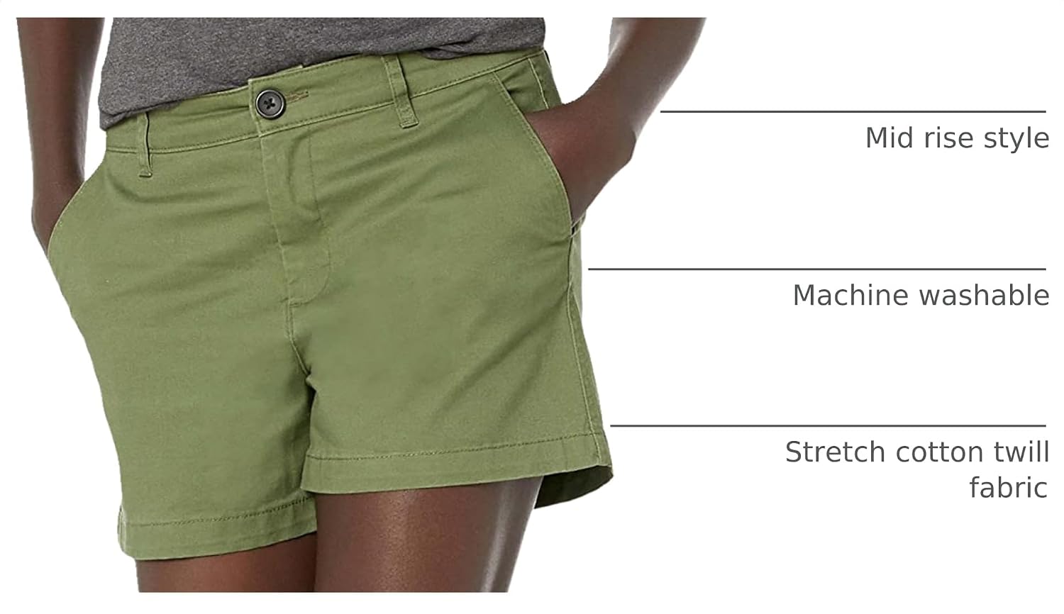 Detalle 2 de Amazon Essentials Khaki Slim-Fit Shorts