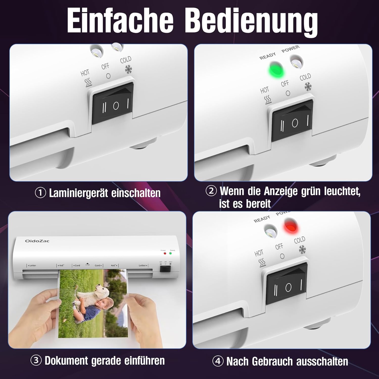 Thumbnail 3 de OidoZac A4 Laminiergerät 9 Zoll 🖨️