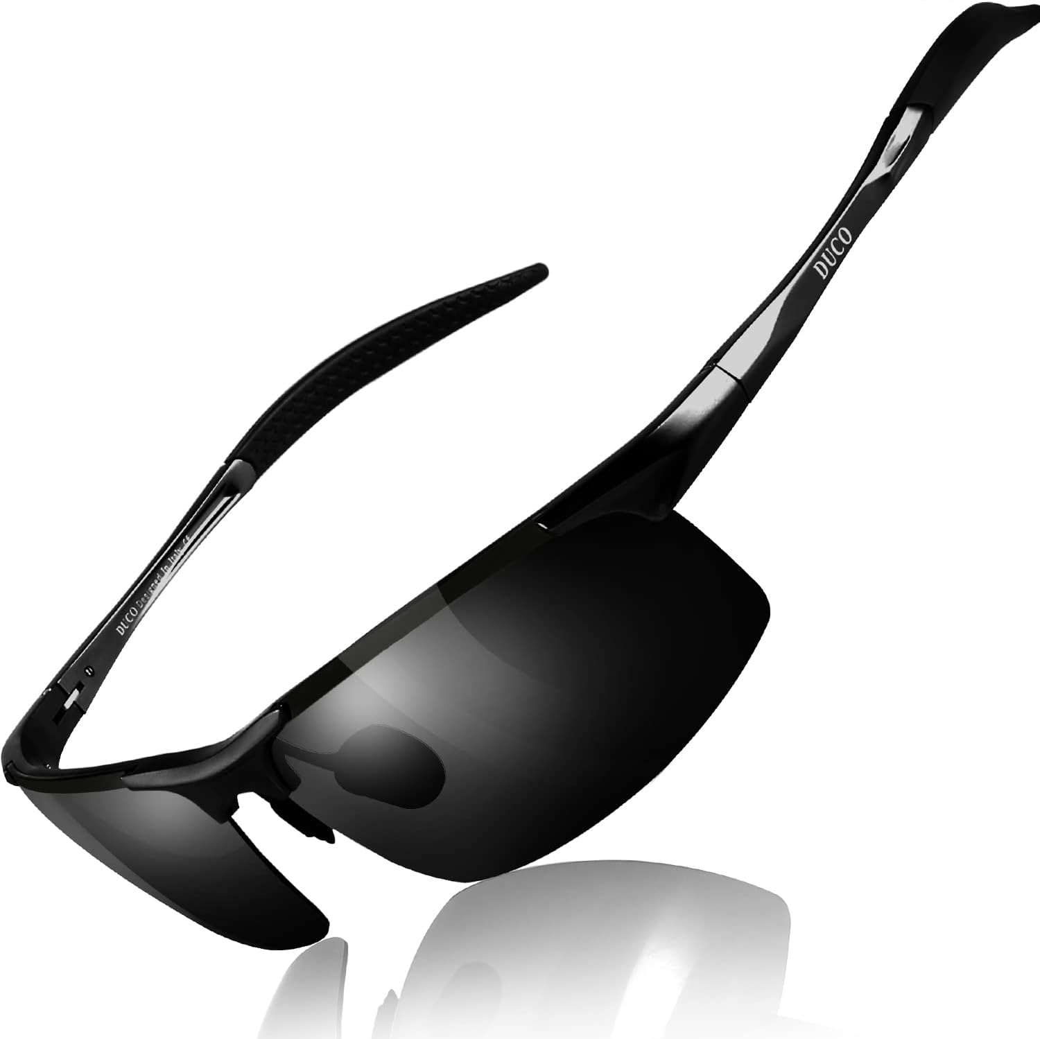 Detalle de DUCO Herren Sportbrille Polarisierte Sonnenbrille 8177S mit UV400-Schutz und ultraleichtem Al‑Mg Rahmen