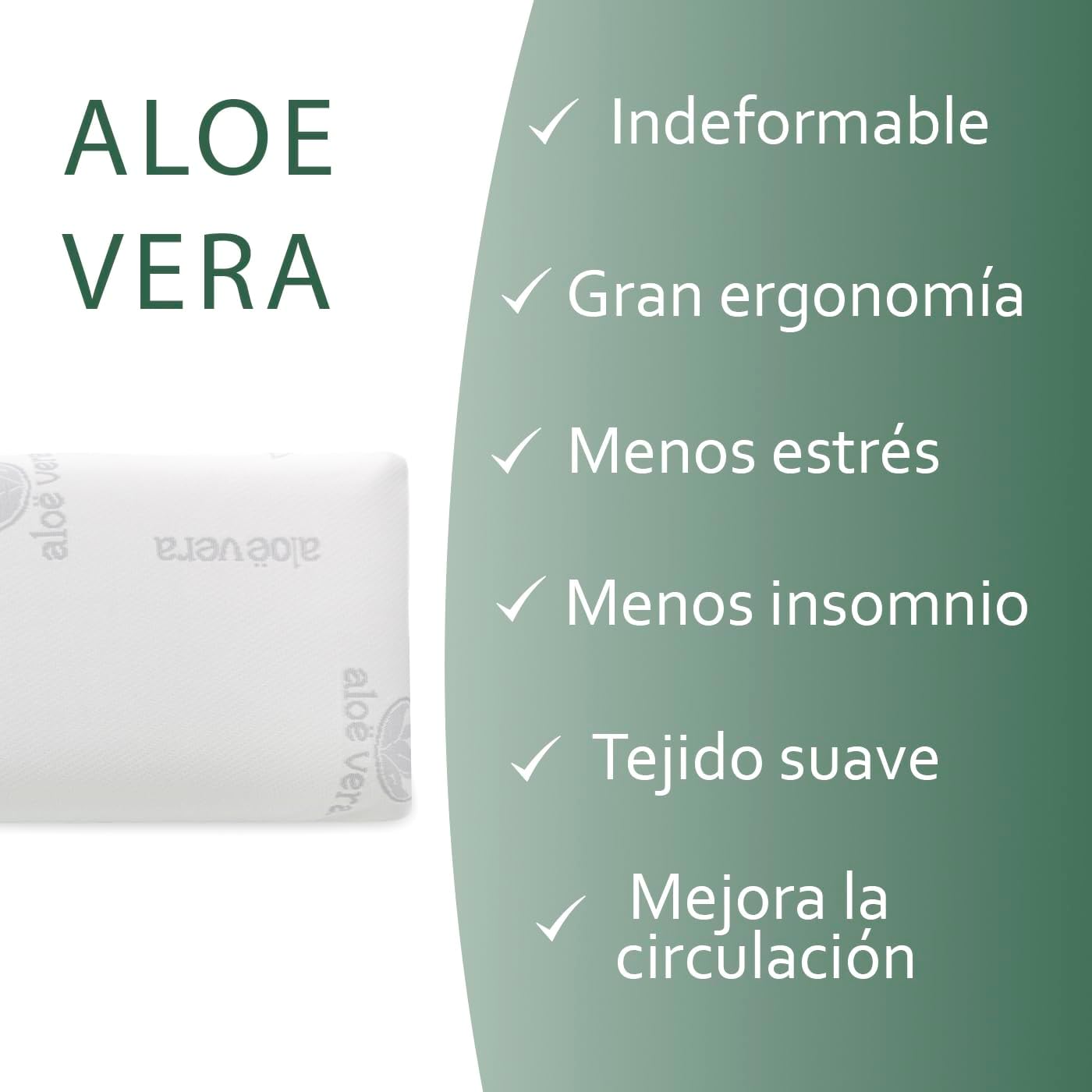 Thumbnail 3 de Aitsse - Almohada Viscoelástica Ergonómica 🌙 100% Aloe Vera