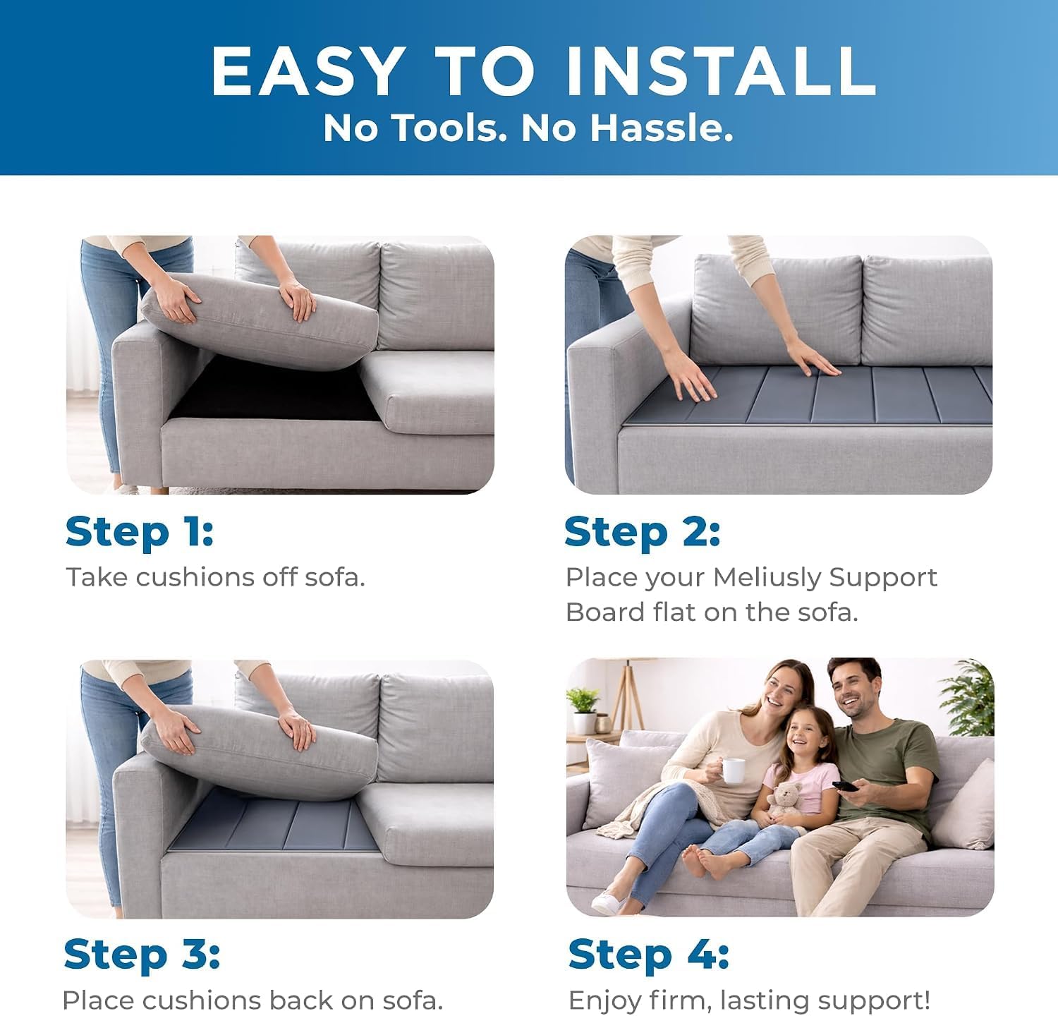 Thumbnail 3 de Meliusly Heavy Duty Couch Cushion Support 24x72