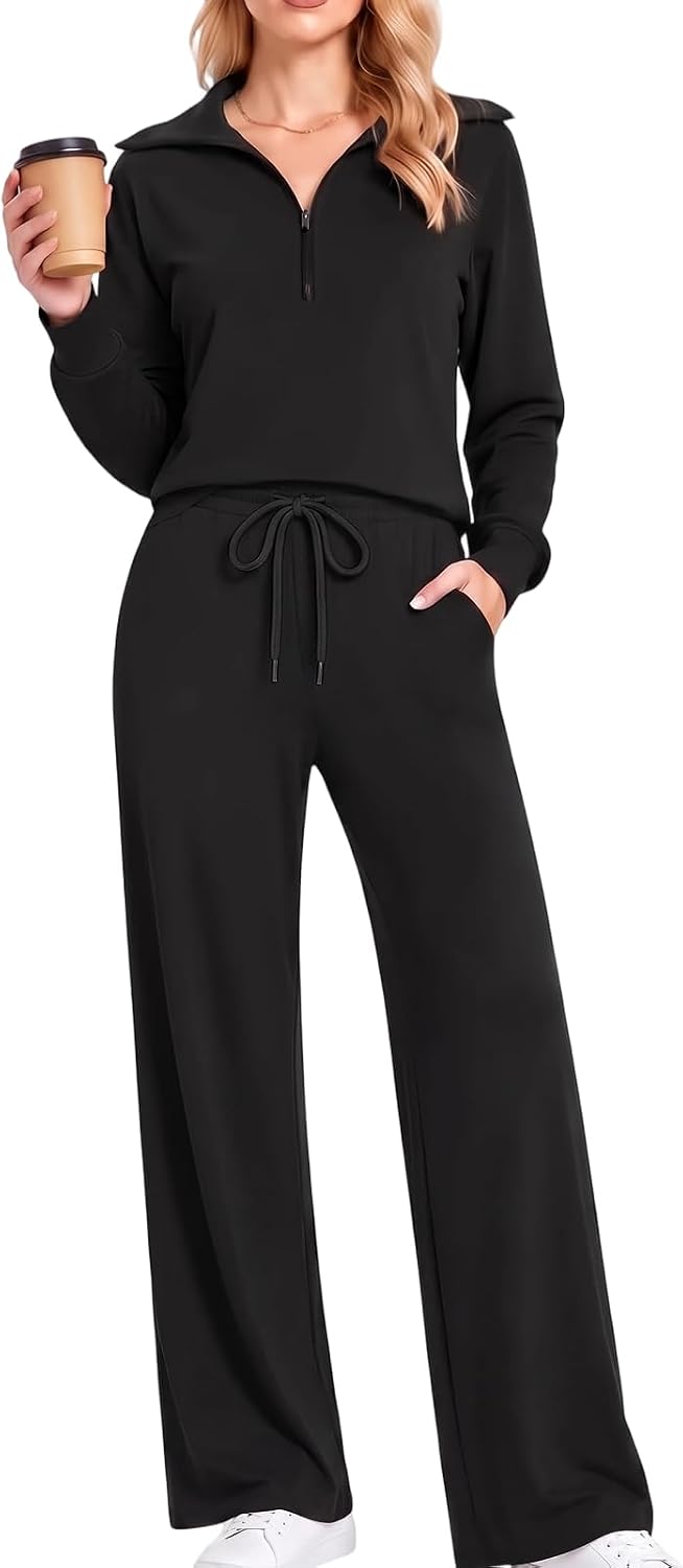 Detalle 2 de CHERRYDREAM Women's Lounge Set with Half-Zip Pullover