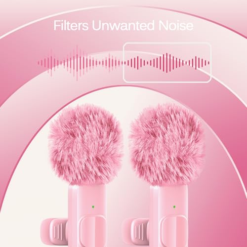 Detalle de Labstandard Wireless Lavalier Microphone Kit for iPhone & iPad – 2-Pack Clip-on, Plug-and-Play
