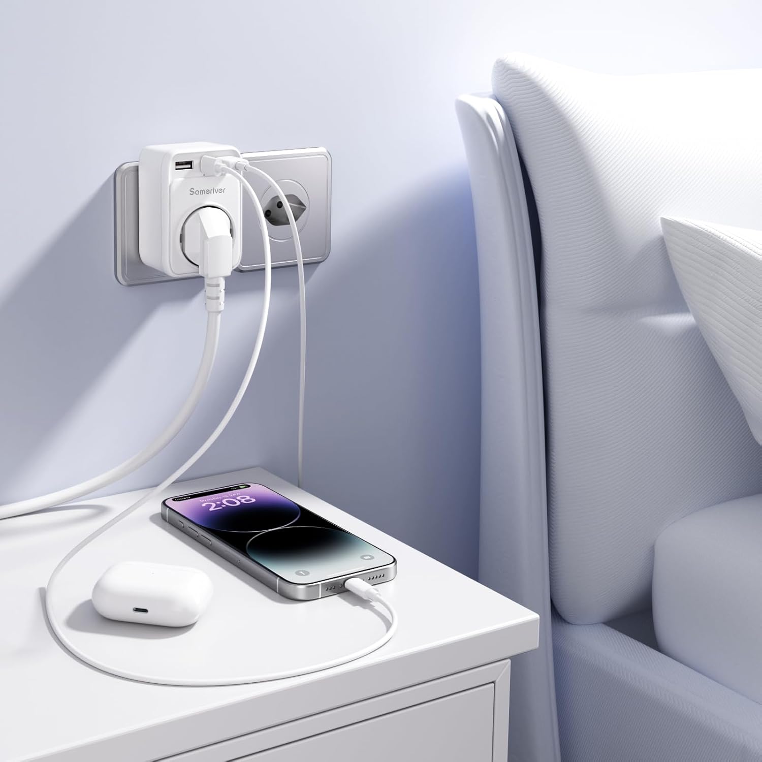 Thumbnail 5 de Reiseadapter Schweiz auf Deutschland (Typ J) mit 2 USB & USB-C, 13A 1650W