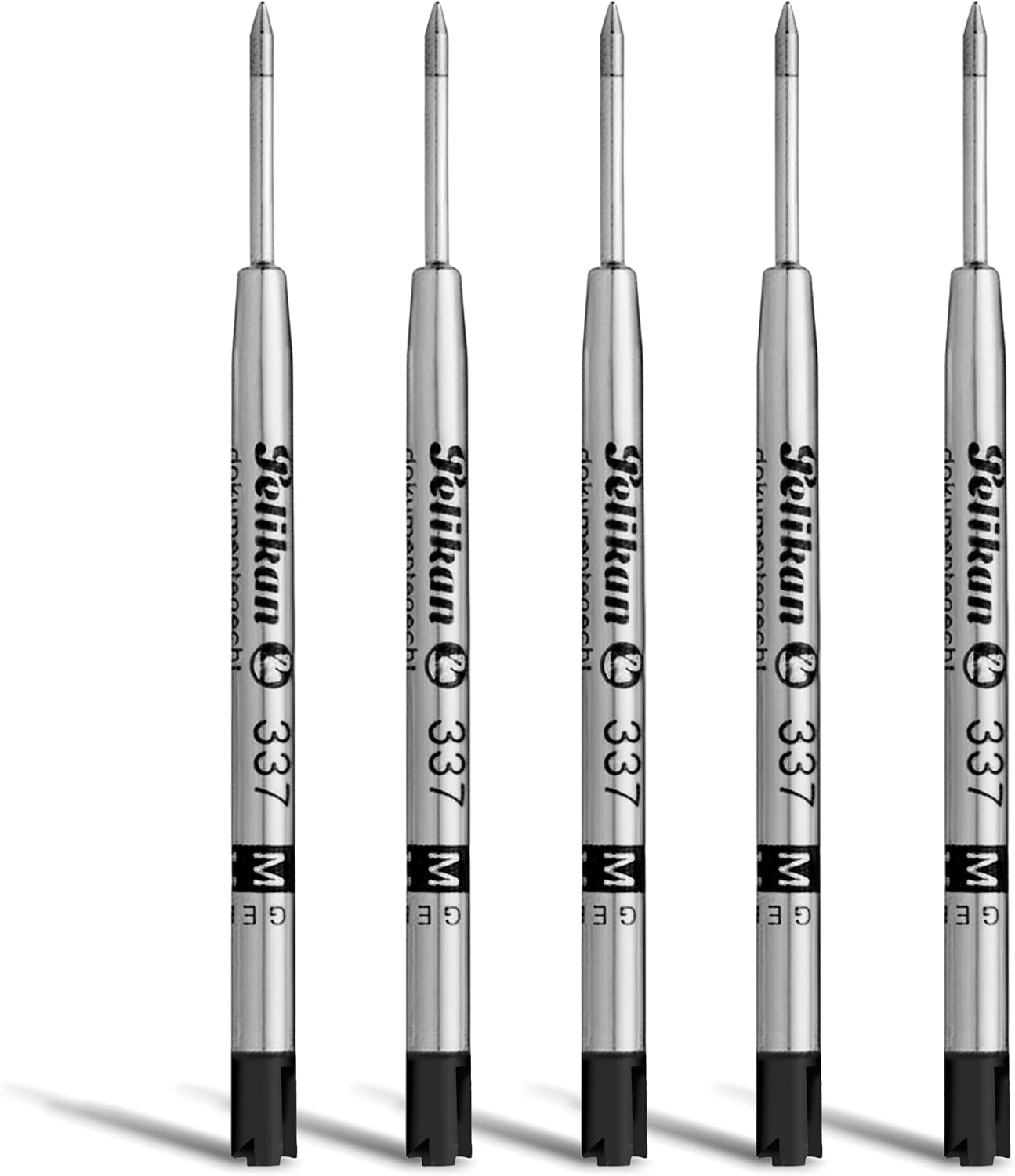 Detalle 2 de Pelikan 915405 337 kulspetspennrefill, svart M, 5-pack i vikbar ask