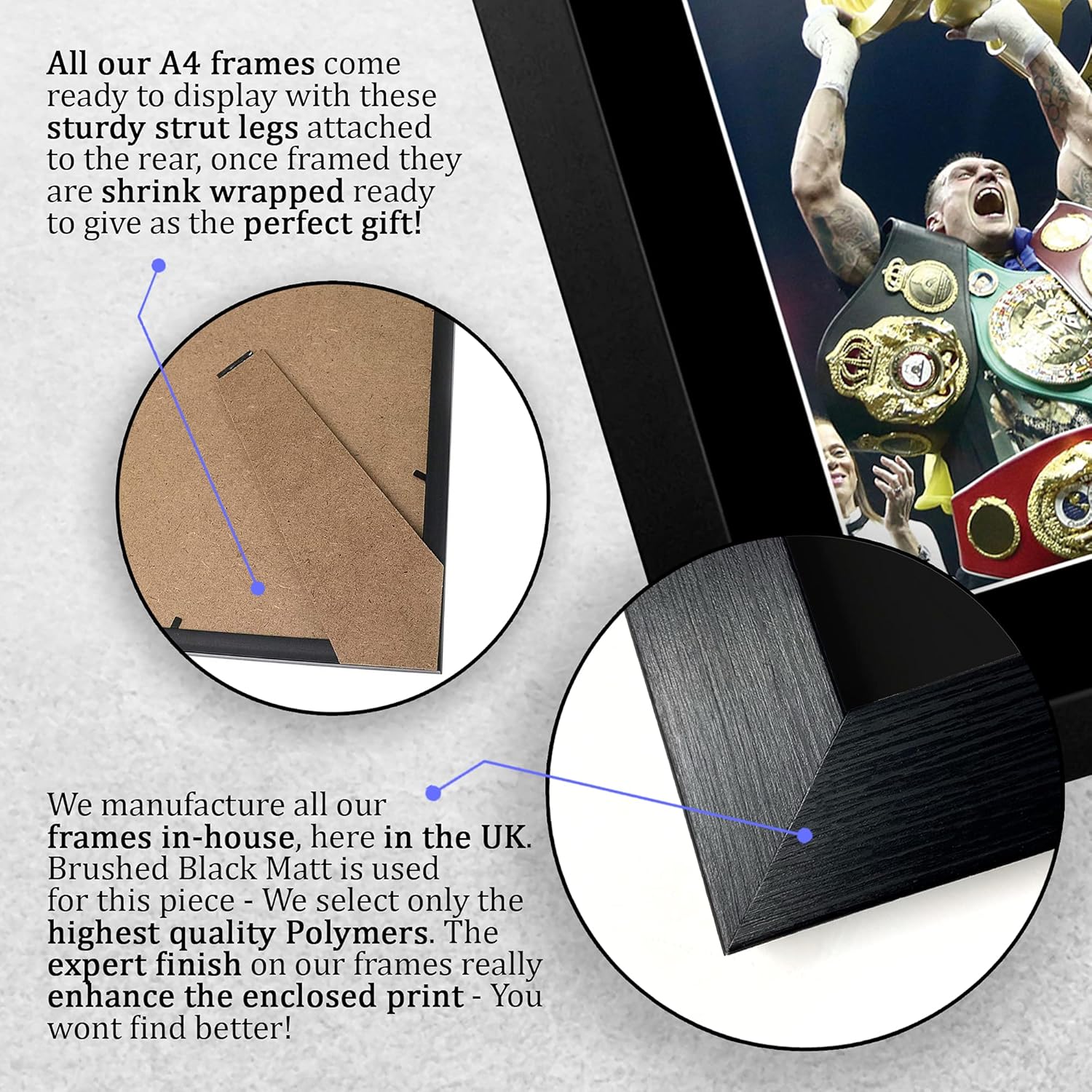 Thumbnail 6 de HWC Trading A4 Oleksandr Usyk framed signed autograph print for boxing memorabilia fans