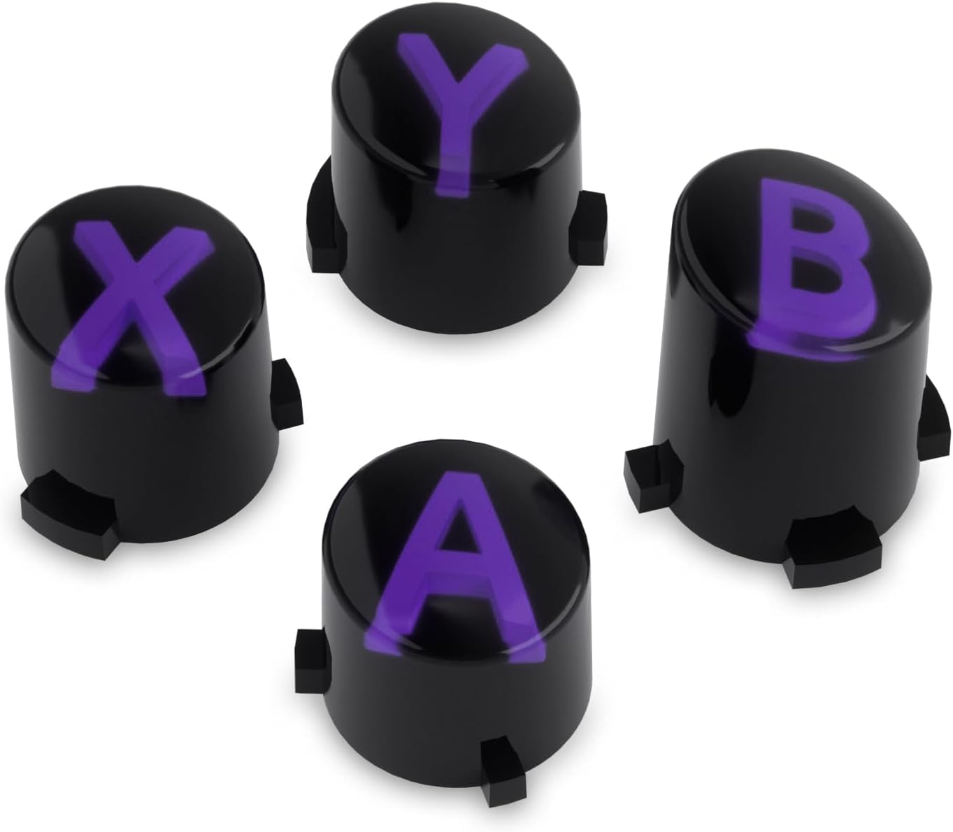 Thumbnail 3 de eXtremeRate Ersatz ABXY Knöpfe für Xbox Series X/S Controller – Dreifarbige Classic Symbolbuttons in Schwarz, Lila und Clear