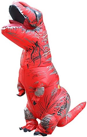 Detalle de JASHKE Disfraz de Dinosaurio Inflable T-Rex Adulto 🦖 Halloween
